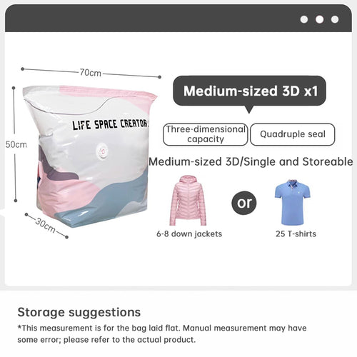 SpaceSeal Pump-Free Compression Bags